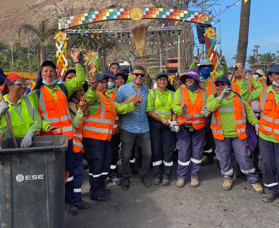 Municipio recogió 320 toneladas de residuos sólidos en el Carnaval de Arica